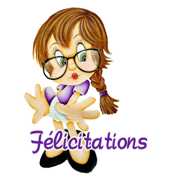 Gif animé félicitations fille